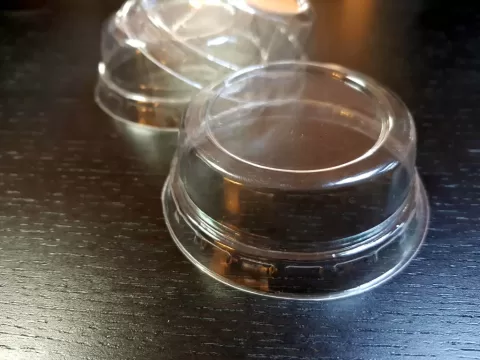 Capace transparente din plastic pentru pahare din hartie si plastic M4344