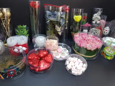 Cutii rotunde plastic transparent
